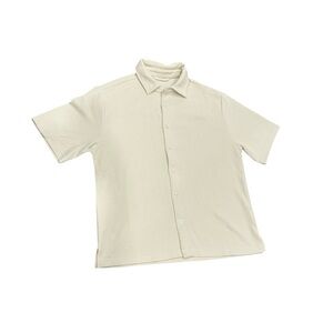 Fashion Nova Cream Casual Button Down Shirt